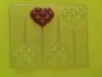 913 Quilted Hearts Chocolate or Hard Candy Lollipop Mold